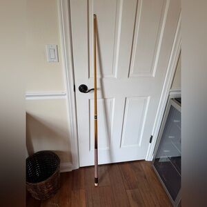 Classic Wood Billiard Cue Stick in Natural Wood and Pink Wrap